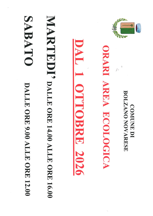 Orari  area ecologica