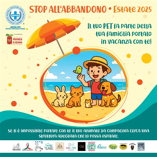 Campagna di sensibilizzazione contro l'abbandono degli animali estate 2025